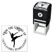 Elegante balletdanser op Pointe #2 Bibliotheek Boe Zelfinktende Stempel (In situ)