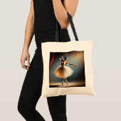 Elegante balletdanseres poseren tote bag (Voorkant (product))