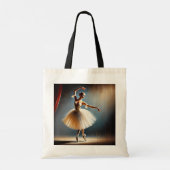 Elegante balletdanseres poseren tote bag (Achterkant)