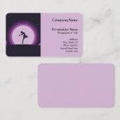 Elegante balletdanseres Silhouette Surreal Moon Visitekaartje (Voorkant / Achterkant)