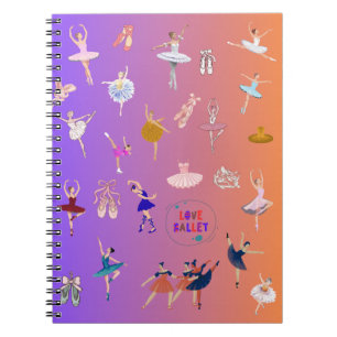 Elegante Balletdansers Notitieboek