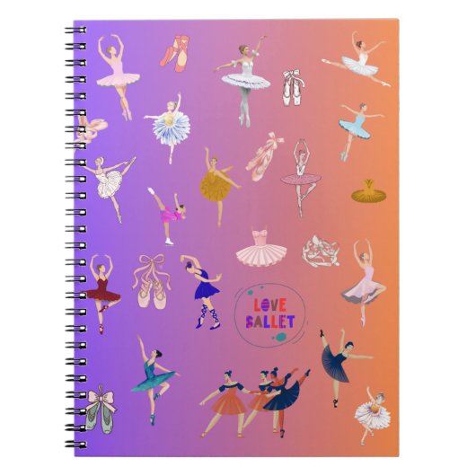 Elegante Balletdansers Notitieboek (Voorkant)