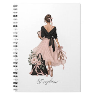 Elegante Balletlerares Mode Meisje Notitieboek