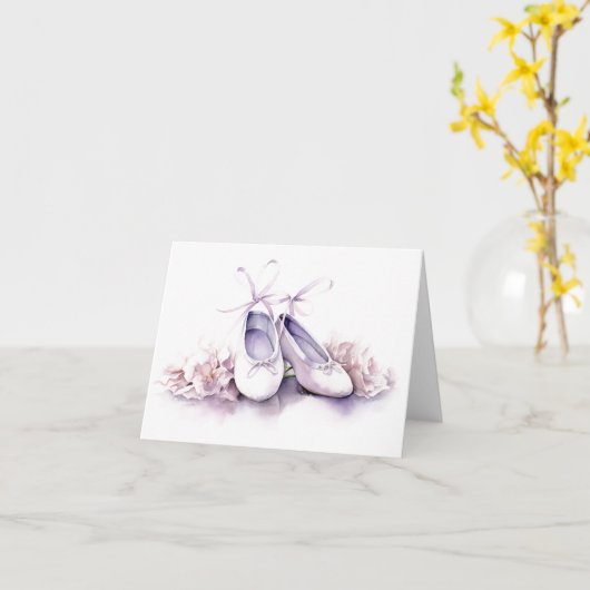 Elegante balletschoentjes BLANK Kaart (Gele Bloem)