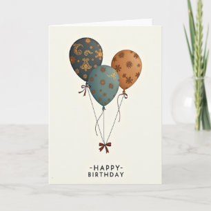 Elegante ballon verjaardagskaart kaart