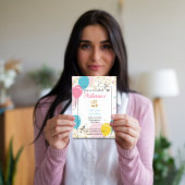 Elegante ballonnen 21e verjaardag uitnodiging