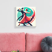 Elegante Ballroom Dance – gestileerd Art Poster Canvas Afdruk (Insitu (Woonkamer))