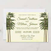  Elegante Bamboe Plant Huwelijksuitnodiging Kaart (Voorkant)