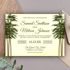  Elegante Bamboe Plant Huwelijksuitnodiging Kaart