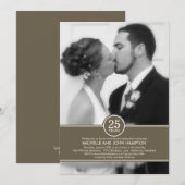 Elegante band jubileum foto uitnodiging (Voorkant / Achterkant)