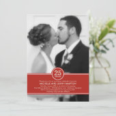 Elegante band jubileum foto uitnodiging (Staand voorkant)