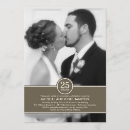 Elegante bandjubileum foto uitnodiging