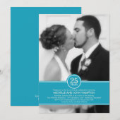 Elegante bandjubileum foto uitnodiging (Voorkant / Achterkant)