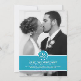 Elegante bandjubileum foto uitnodiging