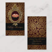 Elegante banketbakker cupcake visitekaartje (Voorkant / Achterkant)