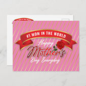 Elegante banner Happy Mother's Day Briefkaart (Voorkant / Achterkant)