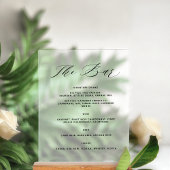 Elegante Bar Bruiloft Frosted Stijl Acryl Bord