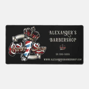 Elegante Barber Pole Personaliseer Desk Mat