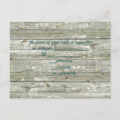 Elegante Barnwood Seashells Beach Wedding RSVP Uitnodiging Briefkaart (Achterkant)