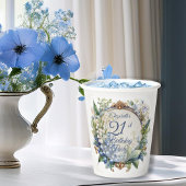 Elegante Barok Bloemen Lijst 21ste Verjaardag Part Papieren Bekers