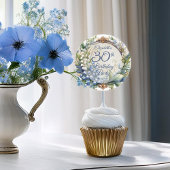 Elegante Barok Bloemen Lijst 30ste Verjaardag Part Ronde Sticker