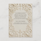Elegante Barok Bruiloft Bijkaart Informatiekaartje (Achterkant)
