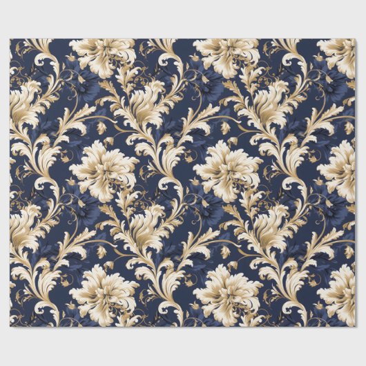 Elegante Barok en Damast Decor:   Cadeaupapier (Vlak)