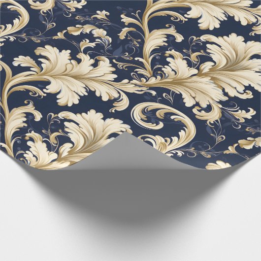 Elegante Barok en Damast Decor:   Cadeaupapier (Hoek)