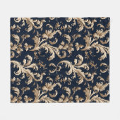 Elegante Barok en Damast Decor:   Fleece Deken (Voorkant (Horizontaal))