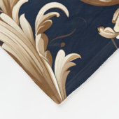 Elegante Barok en Damast Decor:   Fleece Deken (Hoek)