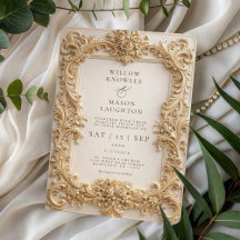 Elegante Barok Gouden Lijst Trouwdag