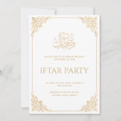 Elegante Barok Lijst Ramadan Iftar Party Kaart (Voorkant)