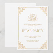Elegante Barok Lijst Ramadan Iftar Party Kaart (Voorkant / Achterkant)