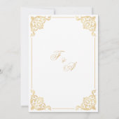 Elegante Barok Nikah Islamitische Moslim Bruiloft Kaart (Achterkant)