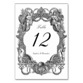 Elegante  Barok Toile Lijst bruiloft Kaart (Voorkant)