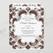 Elegante barokbrunch & bubbels kaart (Voorkant / Achterkant)