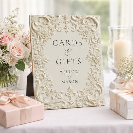 Elegante Barokkaarten & Cadeaus Huwelijksplaquette Fotoplaat