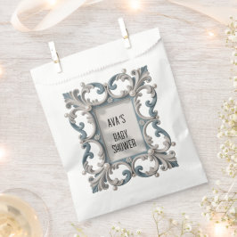 Elegante Barokke Baby Boy Douche Bedankzakje