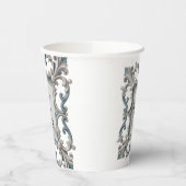 Elegante Barokke Baby Boy Douche Papieren Bekers (Links)