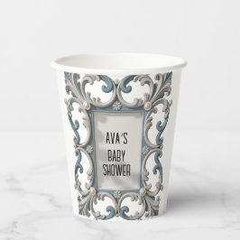 Elegante Barokke Baby Boy Douche Papieren Bekers