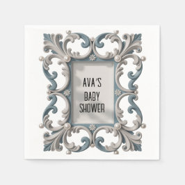 Elegante Barokke Baby Boy Douche Servet