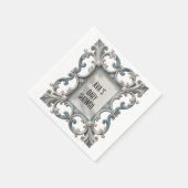 Elegante Barokke Baby Boy Douche Servet (Hoek)