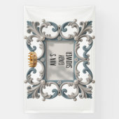 Elegante Barokke Baby Boy Douche Spandoek (Verticaal)