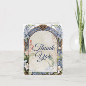 Elegante barokke bloemenboog Dank u Bedankkaart (Voorkant)