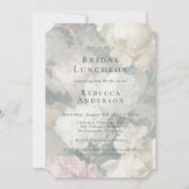 Elegante barokke bloemenbruiloft Vrijgezellenfeest Kaart (Voorkant)