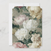 Elegante barokke bloemenbruiloft Vrijgezellenfeest Kaart (Achterkant)