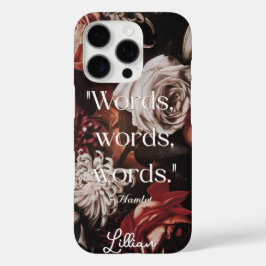 Elegante  barokke bloemenquote iPhone 16 pro hoesje