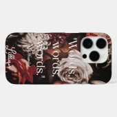 Elegante  barokke bloemenquote Case-Mate iPhone case (Achterkant (horizontaal))
