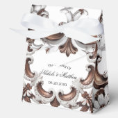 Elegante barokke bruiloft bedankdoosjes (Voorkant)