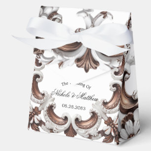 Elegante barokke bruiloft bedankdoosjes